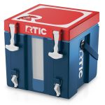 RTIC Halftime Water Cooler 3 Gallon Portable Carrier Container, Drink Beverage Dispenser, Stackable with 2 Taps, Bottleless, BPA-Free, for Sports,