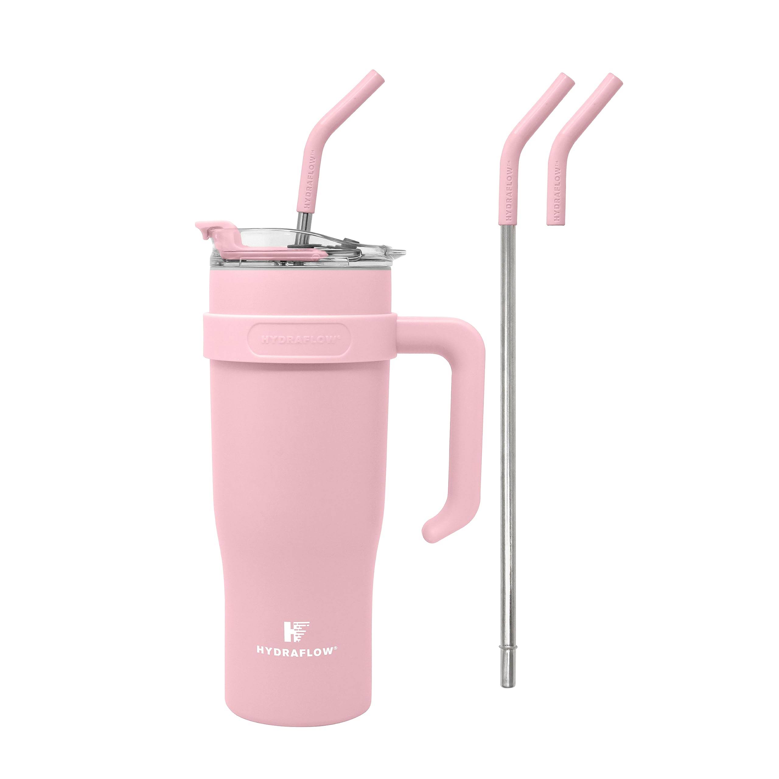 6c31a7d6f3335ce4d06cd393c734531ece2bc0a1cb1a54df783817ea567e5b01.jpg 40oz. Tumbler with Handle Pastel Pink | Boscov's - Image 1