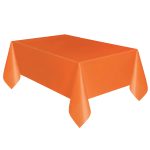 Way to Celebrate 108" x 54" Tangerine Orange Plastic Tablecloth
