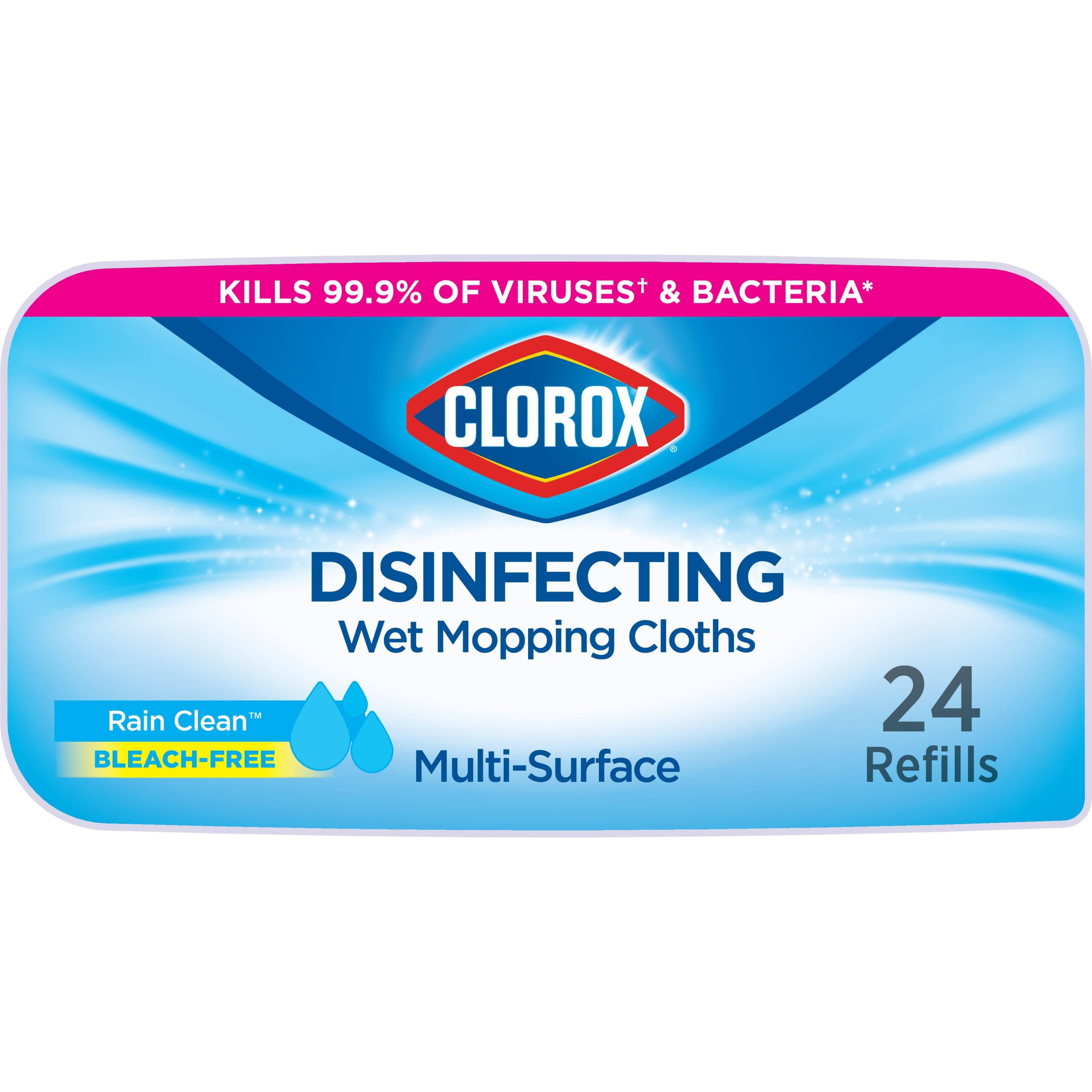 Clorox Wet Mopping Cloths, Disinfecting - 24 wet refills, 42.9 oz