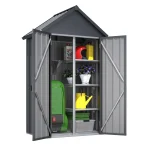 AECOJOY Outdoor Storage Cabinet Waterproof with Shelves, Vertical Tall Sheds Cabinet