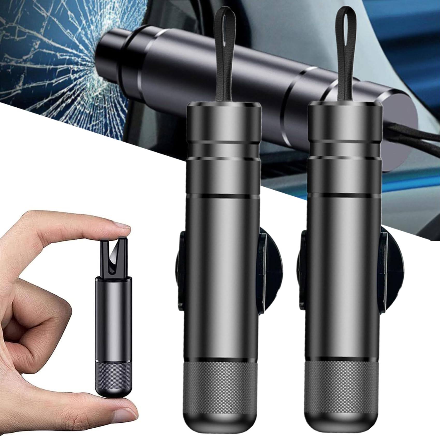 6cd24384bf9c593b622678ed60db1e2302e7ff15a189f261ab46b3ab8747cbab.jpg Safehammer Glass Breaker, Car Safety Hammer, Safe Hammer Glass Breaker, Car Emergency 2-in-1 Window Breaker & Seat Belt Cutter, Vehicle Escape Tool, - Image 1