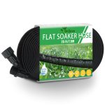 Flat Soaker Hose 25ft, Heavy Duty Double Layer Design, Drip Irrigation Hose Saves 80% Water, Leak Proof Sprinkler Hose for Garden, Lawn, Flower Bed,