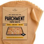 Quarter Sheet Pans 8x12 inch Pack of 120 Parchment Paper Baking Sheets by Baker��s Signature | Precut Silicone Coated & Unbleached ÿ Will Not Curl or