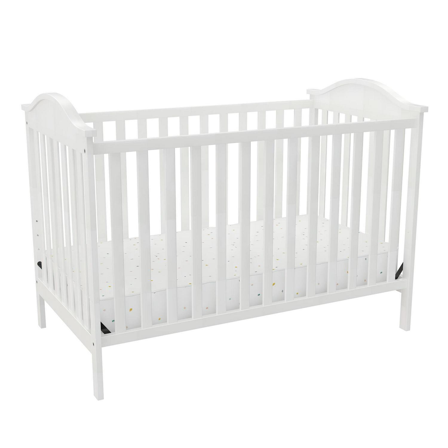 6d014612cf36d6666f557838924be86dc7831dc995f9f631cefe8939de620c4d.jpg Baby Relax Adele 3 - in - 1 Convertible Crib. White - Image 1