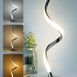 Yarra-Decor Modern Spiral Bedside Lamp - 3 Colors Touch Control LED Table Lamp, Stepless Dimmable Nightstand Lamps for Bedroom L