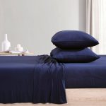 Brielle Home Tencel Modal Jersey Sheet Set Twin XL Navy