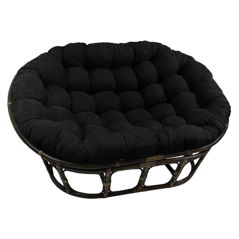 6d3784038897eb1549dcec4eba35e2cafd4e6fd5beb7465fe00706de6fbfb684.jpg Bay Isle Home Papasan Premium Lounge Chair CUSHION; Black - Image 1
