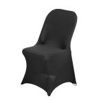 Balsacircle Spandex Stretchable Folding Chair Covers Slipcovers for Party Wedding Reception Decorations, Black