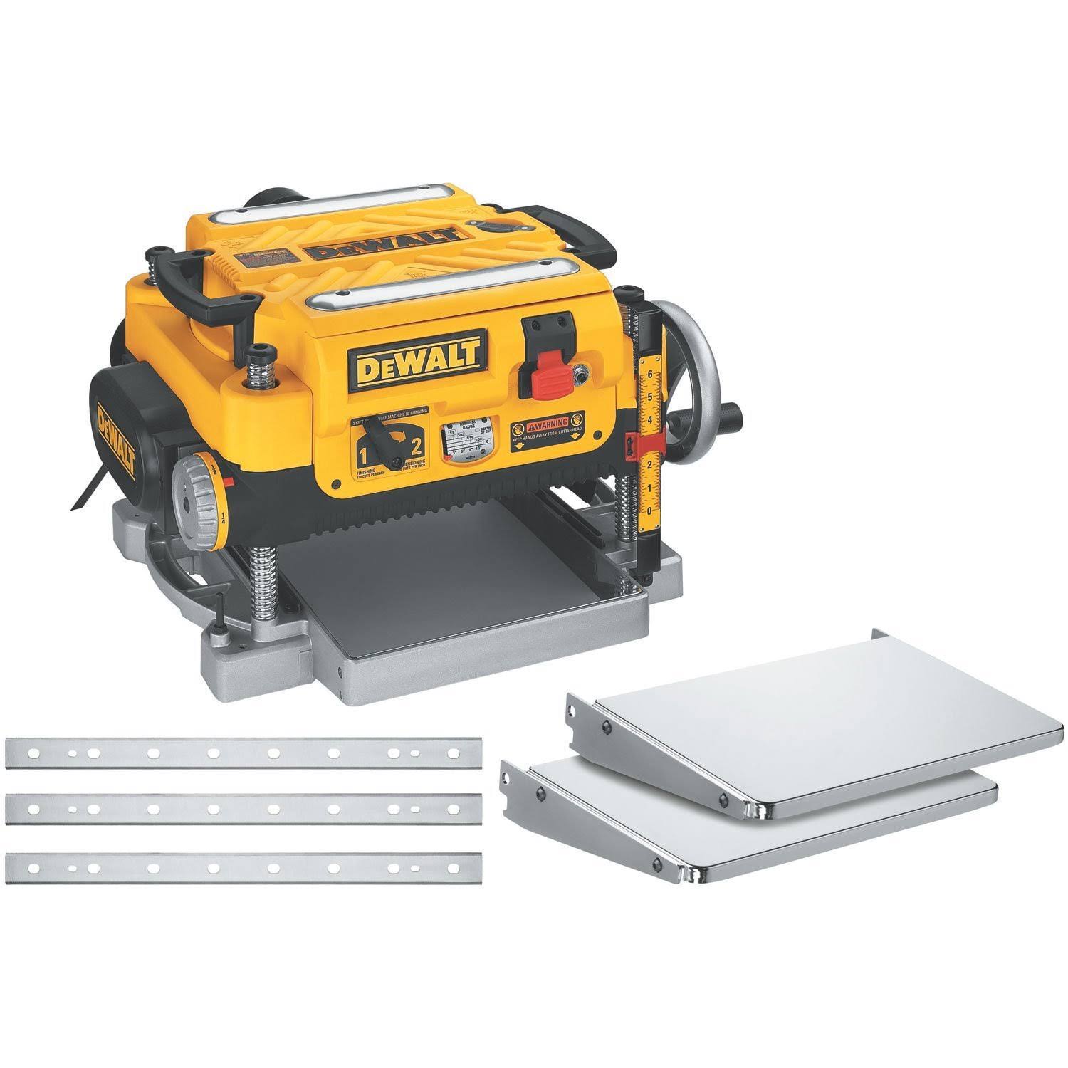 6d432bd99cc2adb5c766c1e04cae9884ef803ba0dc3ae65dff9eb995d7fe75dc.jpg DeWalt Thickness Planer. Two Speed. 13-inch (DW735X)-Instock - Image 1