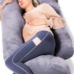 Momcozy Pregnancy Pillows for Sleeping, U Shaped Full Body Maternity Pillow with Removable Cover
