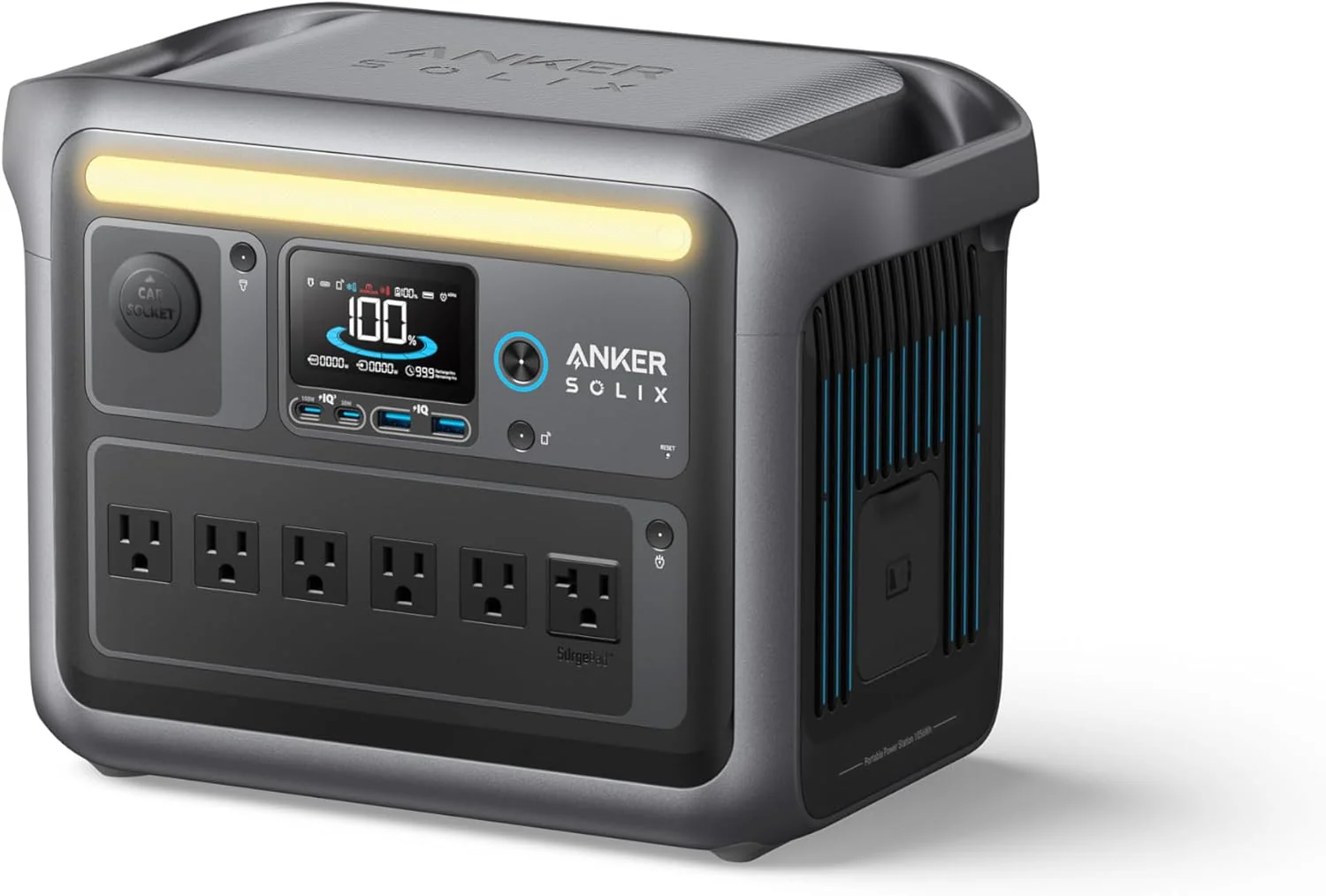 SOLIX C1000 Portable Power Station with 200W Solar Panel. 1800W Solar Generator. 1056wh LFP (LiFePO4) Battery. 6 AC Outlets. Up to 2400W for Home. Power Outages. and Outdoor Camping