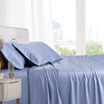 Split California King Sheets - Cooling 100% Bamboo Viscose Periwinkle by Royal Tradition