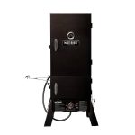 30 in. Dual Fuel Propane Gas and Charcoal Smoker in Black-Instock