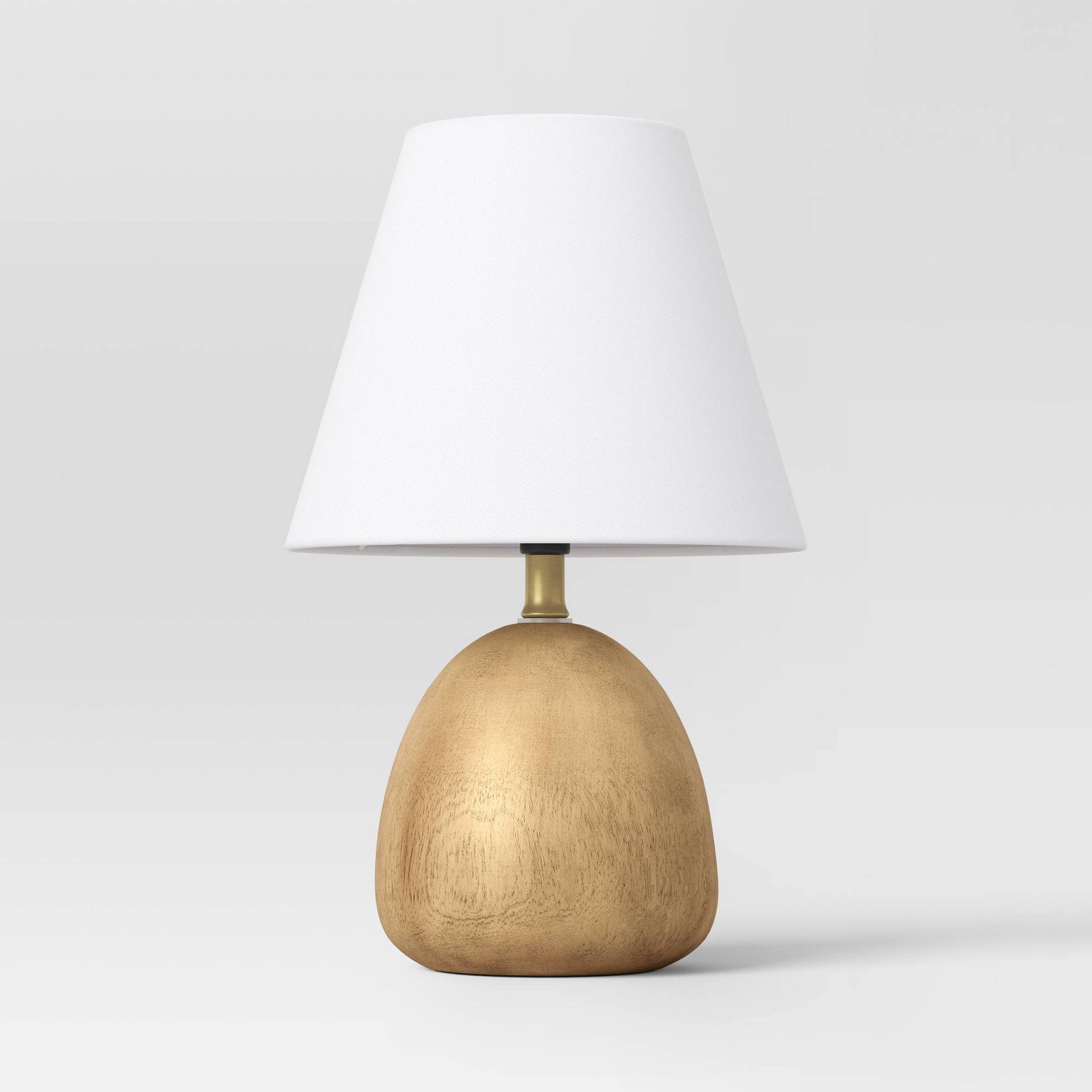 6d8b9a4572c26110ee28bdb437a0d08873db5fb3242ce02a582a8f38366d40e0.jpg Faux Wood Mini Table Lamp Brown - Threshold - Image 1