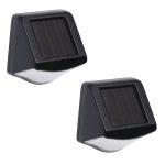 Mainstays 3 Lumens Solar Powered Black Mountable LED Step Light - 2 ct