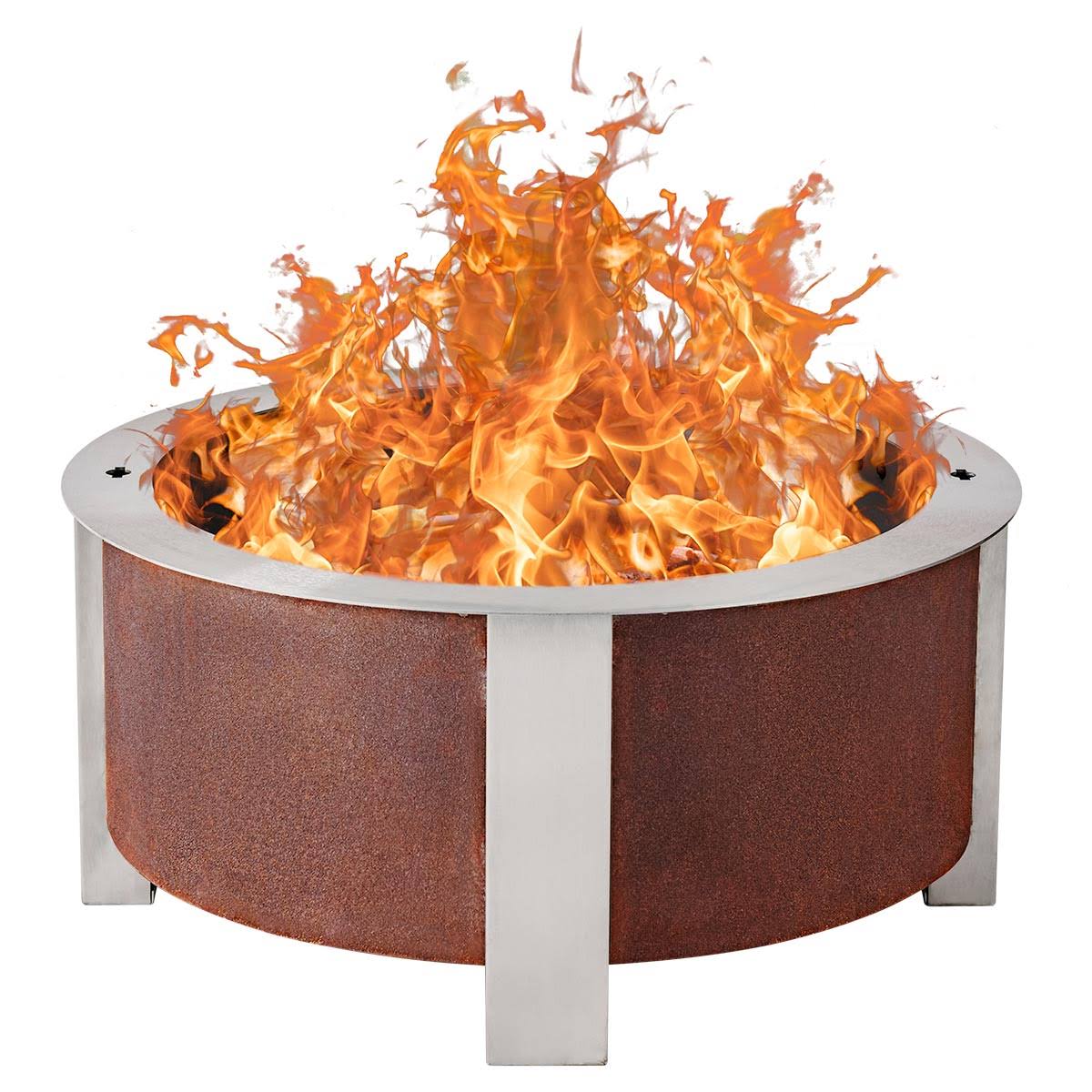6da09bc4dc2ab613db71911b52bf3a0bc33487845b7b714b78cfe81c02b719c2.jpg Breeo X-Series 30 Corten Smokeless Fire Pit - Image 1