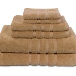 MyPillow Designer MyTowels 6-Piece Set Premium Shirpur Cotton, Tan