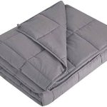 Weighted Blanket (Dark Grey,48x72-15lbs) Cooling Breathable Heavy Blanket Microfiber Material with Glass Beads Big Blanket for Adult All-Season Summer