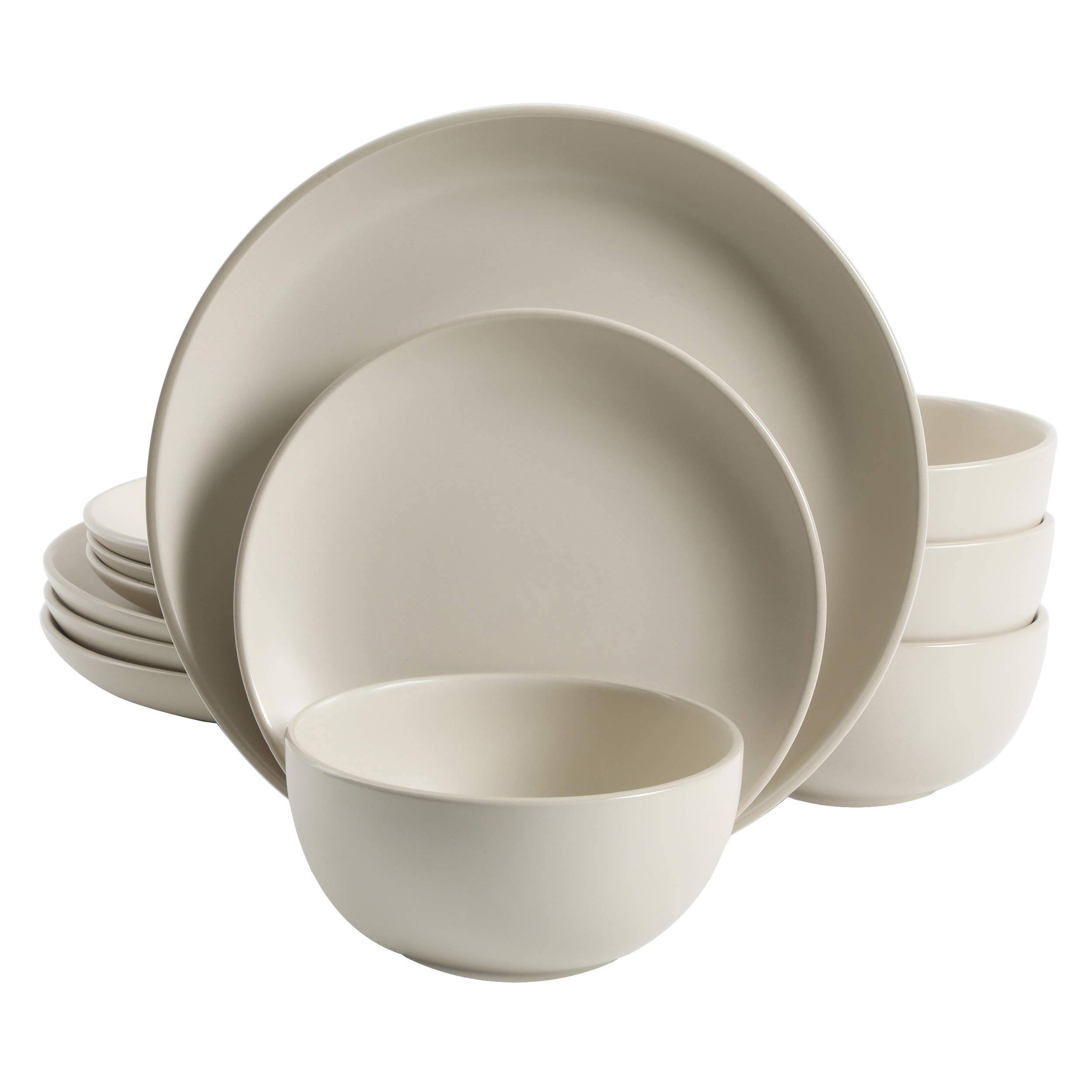 6e04e5d699d08b57025a24ae0c120d79660e27d9615bd4babde9d8c3b6316f33.jpg Gibson Home Rockaway 12-Piece Dinnerware Set, Service for 4 - Cream - Image 1