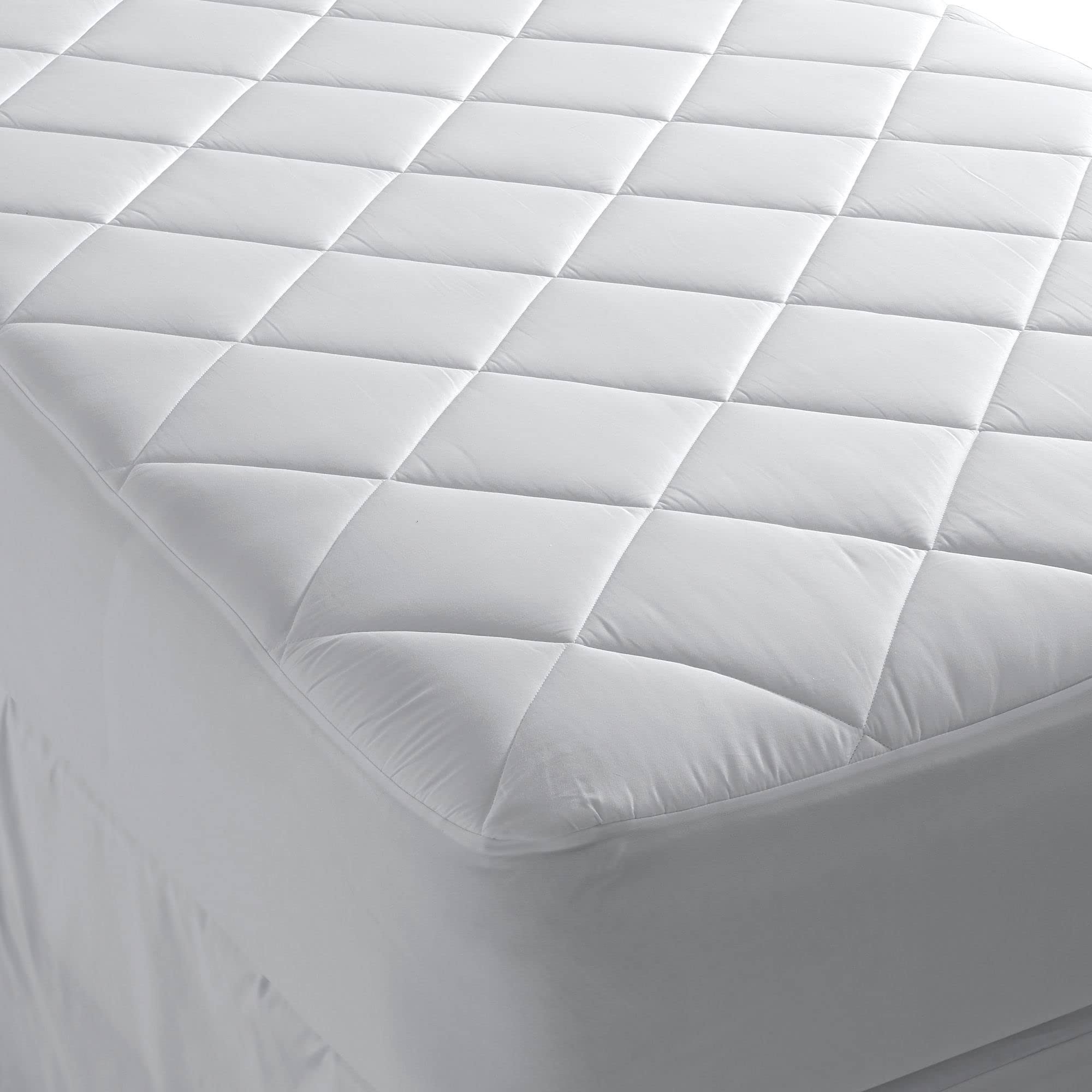 6e3176263469b33236191661840b2cd95ff33d7ac216546066febb007832b713.jpg Lands' End 400 Thread Count Supima Cotton Mattress Pad, White, Twin XL - Image 1