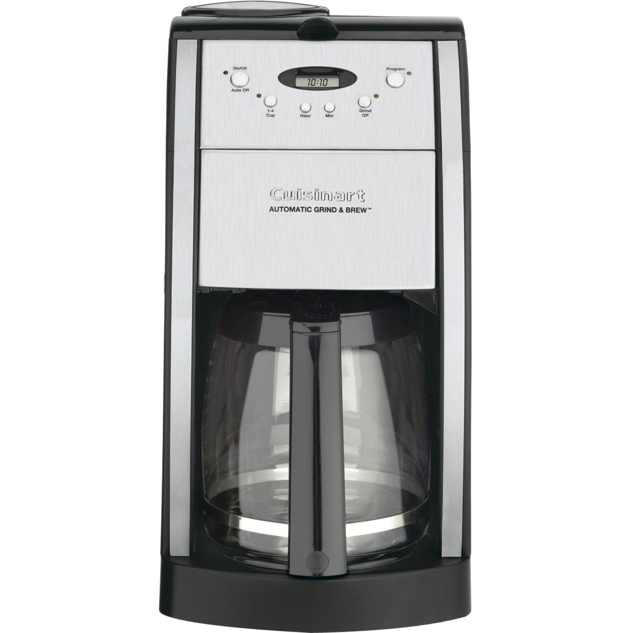 6e3599d9bc5c7cef881e336ccfcfb679492186a139cad678b93ca775487f8292.jpg Grind-and-Brew Black/Chrome 12-Cup Automatic Coffeemaker - Image 1