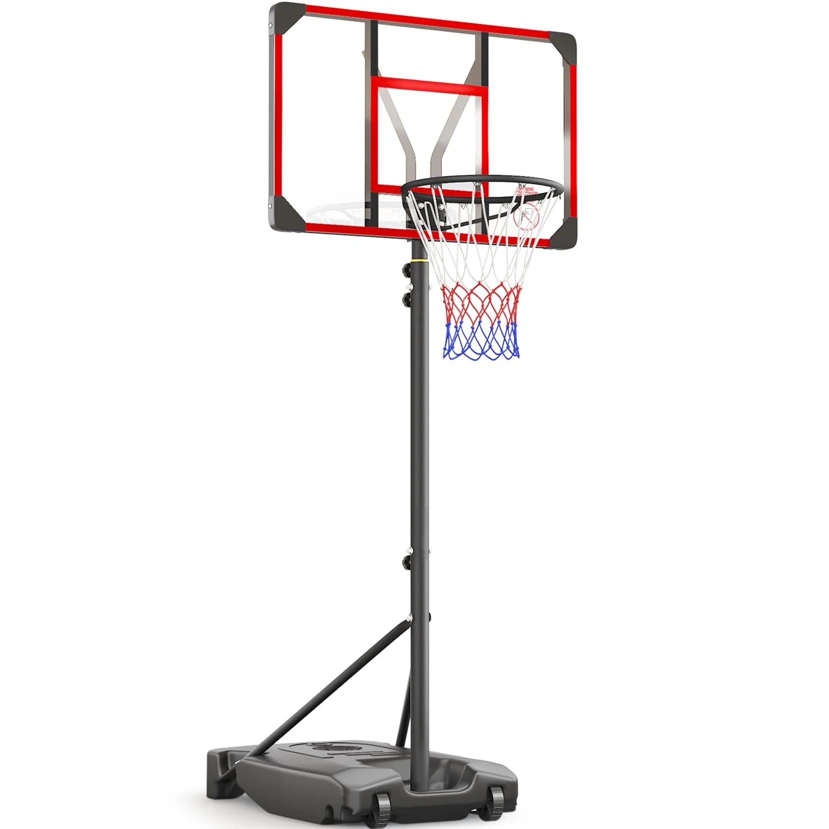 6e46dba91538abdfe75f926fe916f1f9971d9b811455e686ebbb8018563855dc.webp Yohood Kids Basketball Hoop Outdoor 4.82-8.53ft Adjustable - Image 1