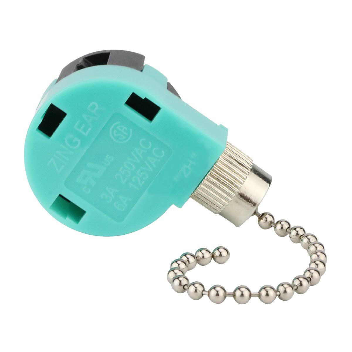 6e4e33e07e36522fcc6f17a87a45187ad51a9ca80248ec29549fc3c44ee7d5b6.jpg Ceiling Fan Switch 3 Speed 4 Wire Zing Ear ZE-268S6 Pull Chain Switch Control Replacement 3 Speed Control Switch Ceiling Fans, Wall Lamps, Cabinet - Image 1
