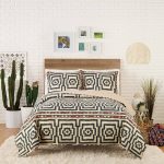 Justina Blakeney Hypnotic Quilt Set Full/Queen Black 3 Piece