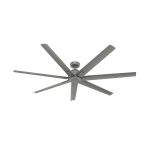 Hunter Downtown 72" Ceiling Fan in Matte Silver