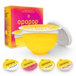 Opopop Microwave Popcorn - Pop Cups Popcorn Kit, Non-GMO Gourmet Popcorn Kernels & Flavoring (Popper and 4 Pop Cups)