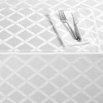 Lenox Laurel Leaf 70"x144" Oblong Tablecloth White