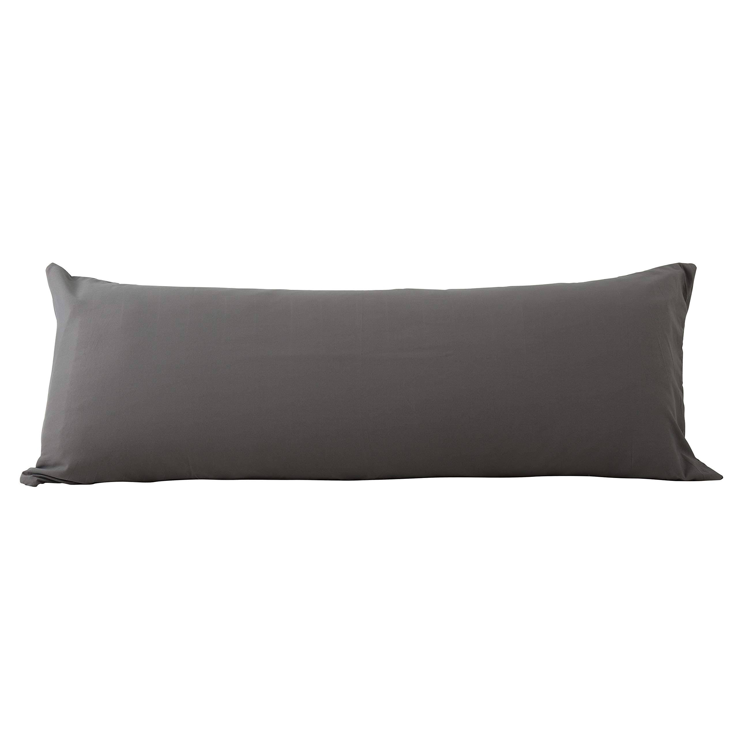 6e9ae56c07b66cfa14aec28bfbfc53f19b9f7a2dbc5ad1b245f499d77a286e39.jpg Evolive Ultra Soft Microfiber Body Pillow Cover/Pillowcases 21"x54" with Hidden Zipper Closure (21"x54" Body Pillow Cover, Charcoal Grey) - Image 1