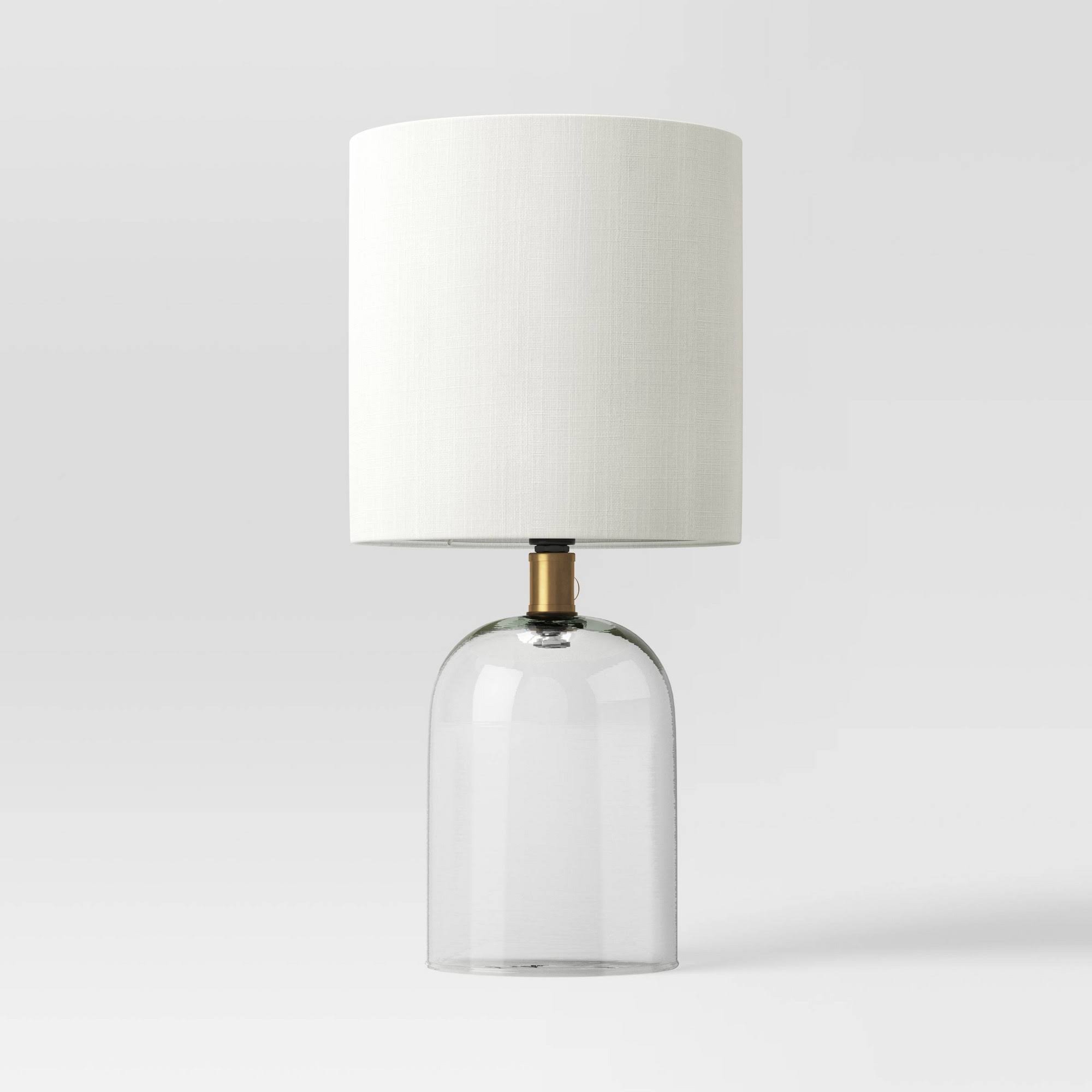 6eab5a0ea74280c65cf5e481600b82a36c10065a5a3842f679f5c6f55b2e293c.jpg Glass Cylinder Mini Table Lamp with Open Base Clear - Threshold - Image 1