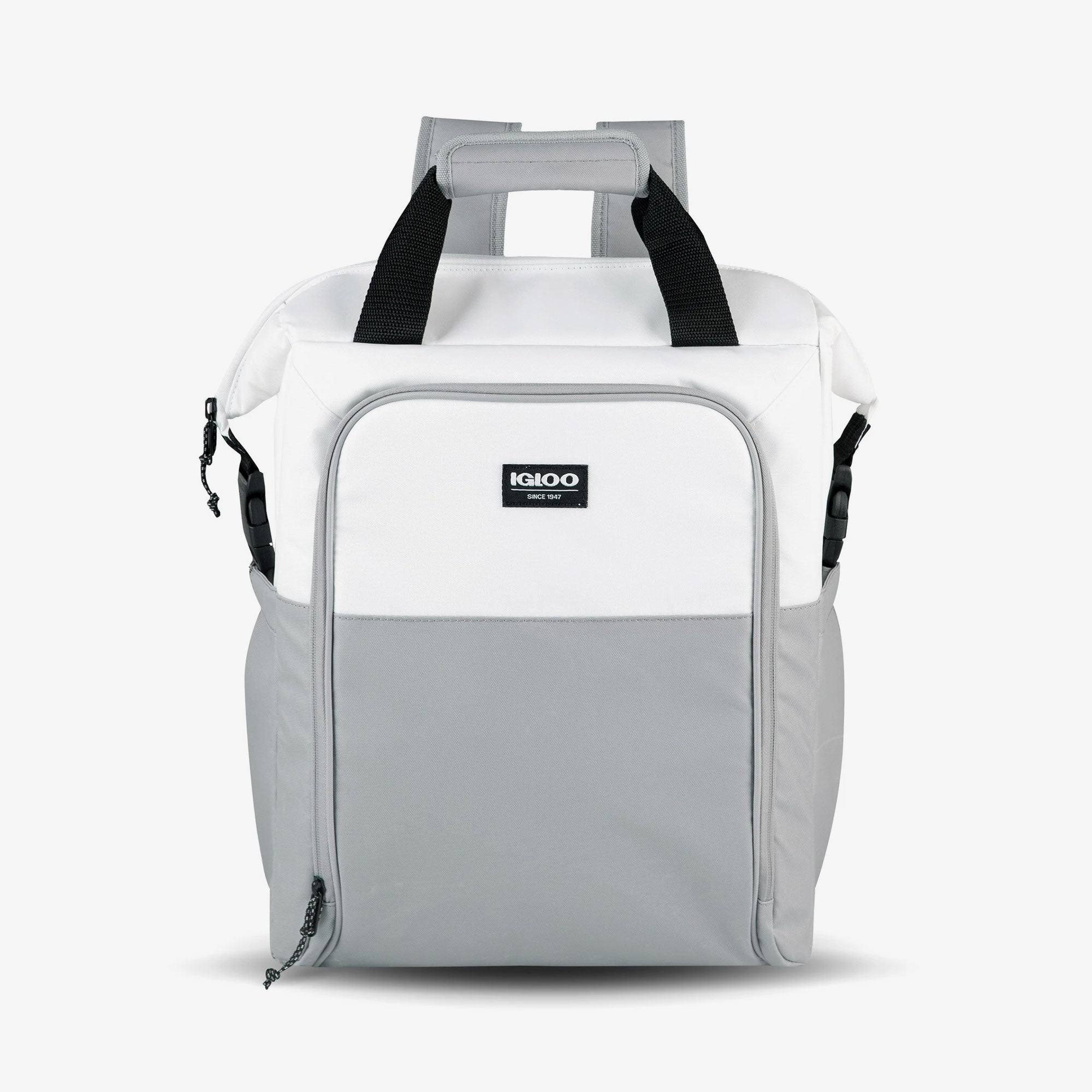 6eb9d429261502346e3e484c968893da6a6a2fe609955e63da45527ea17fea9d.jpg Igloo Switch Backpack Cooler Bag White/Gray Seadrift 30 Can - Image 1
