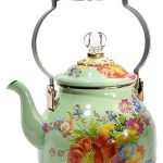 MacKenzie-Childs Flower Market 2 Quart Tea Kettle - Green
