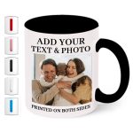Personalized Photo Mug Custom Mug Design Your Own Style with Words Picture, 11oz Multiple Colors Personalized Gifts Custom Cups for Birthday