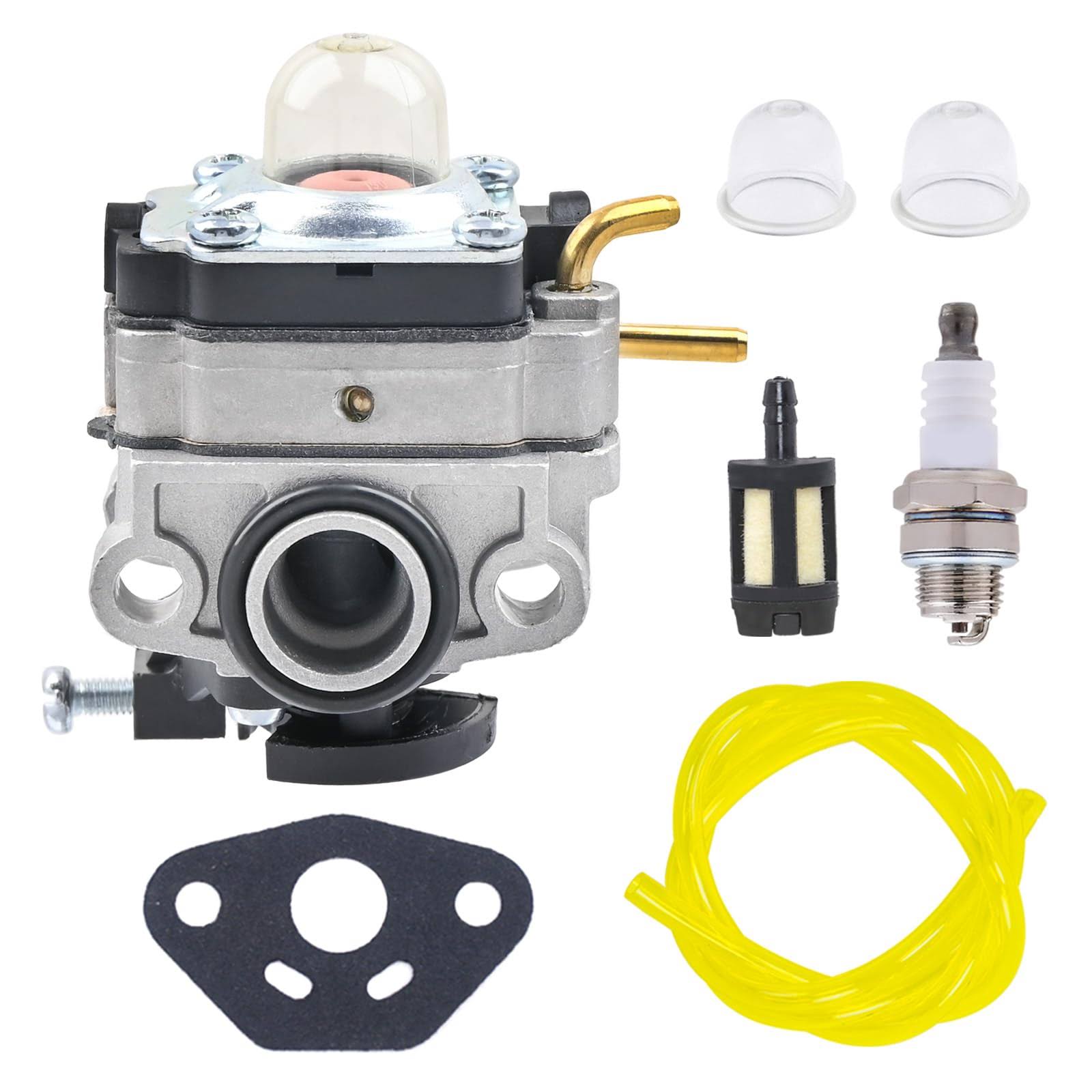 6f7c1bb576e30688ca7e1879235ecd67d3ace626ae476c56f20ec41958546f44.jpg FitBest Carburetor Carb for Ryobi RY251PH RY252CS RY253SS RY254BC 2 Cycle 25cc Brush Cutter Trimmer - Image 1