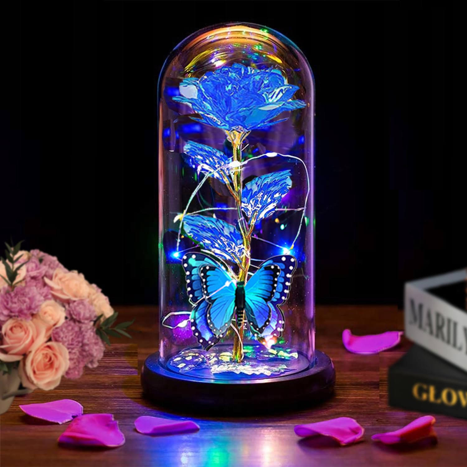 6f87f2dcd7561155fee15aaa4b1ef45c175ade0c7e4c3286348abac9611ee4c3.jpg Thrjia Valentines Day Gifts for Her Wife,Valentines Gifts for Mom Girlfriend Women,Valentine's Rose Flowers Birthday Gifts for Women, Valentine - Image 1