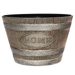 Classic Home and Garden 70 Whiskey Barrel 15"-Home Distressed Oak