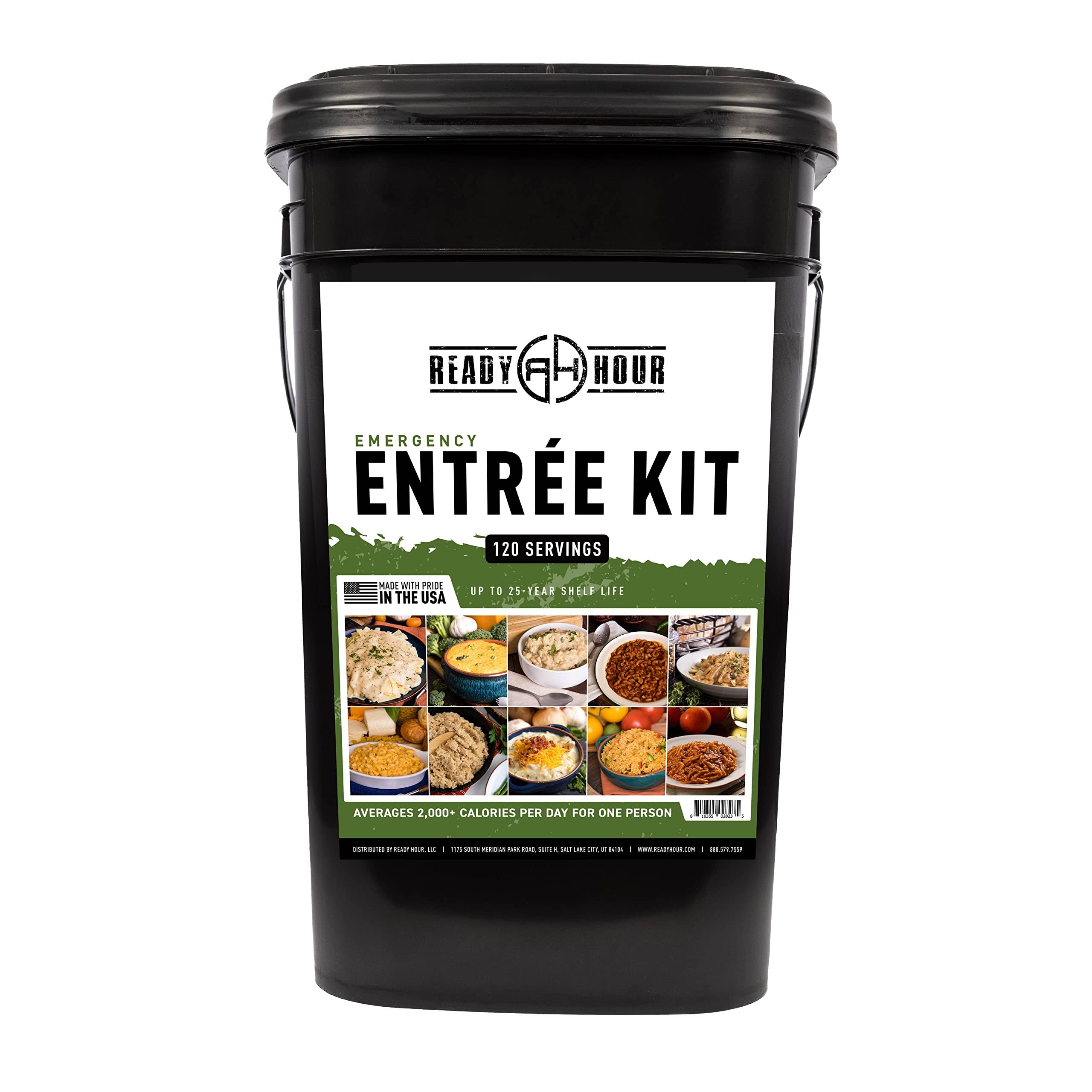 6fc2404ec5950d247f2b7eb96af0d39d3796a5015e5746a0571027d6a6169163.jpg Ready Hour Emergency Meal Entres Real Non-perishable Meals 25-Year Shelf Life Portable Durable Flood-safe Container 120 Servings - Image 1