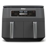 Ninja DZ100WM Foodi 4-in-1 2-Basket Air Fryer with DualZone Technology - 8 qt