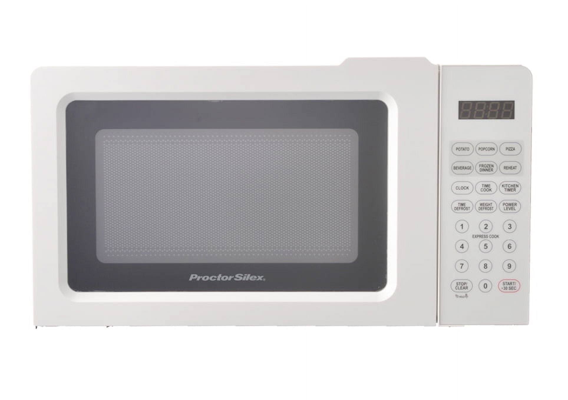 6fe003fb1e92e24a868bc9266d939c9264b02c4e1fe310b30898c992505ccd80.jpg Proctor Silex 0.7 CU.FT White Digital Microwave Oven - Image 1