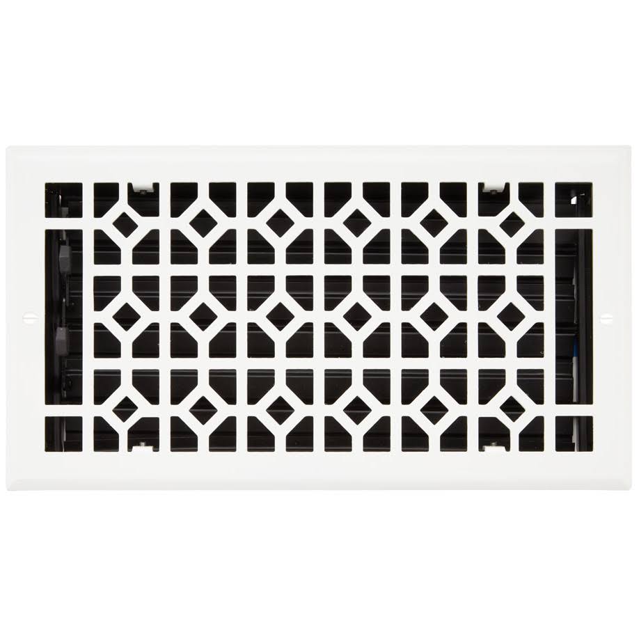 6ff5aef8996df168f438de7772ba9c4bc0526b50b4fcdebd36211b93156afb49-1.jpg Appert Steel Wall Register Signature Hardware White 6" x 10" - Image 1