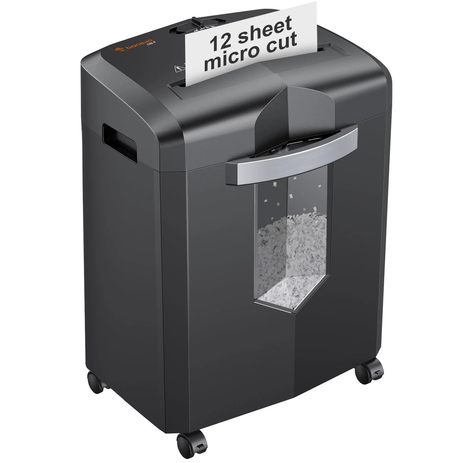 7007cffea825f687a961cfedbec811cb2136156f86247f4e0c35f1f70eb3aebd.webp Bonsaii 12-Sheet Micro Cut Shredders for Home Office - Image 1