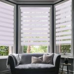 Luckup Horizontal Window Shade Blind Zebra Dual Roller Blinds Day and Night Blinds Curtains,Easy to Install 41.3" x 59" (2 Pack)