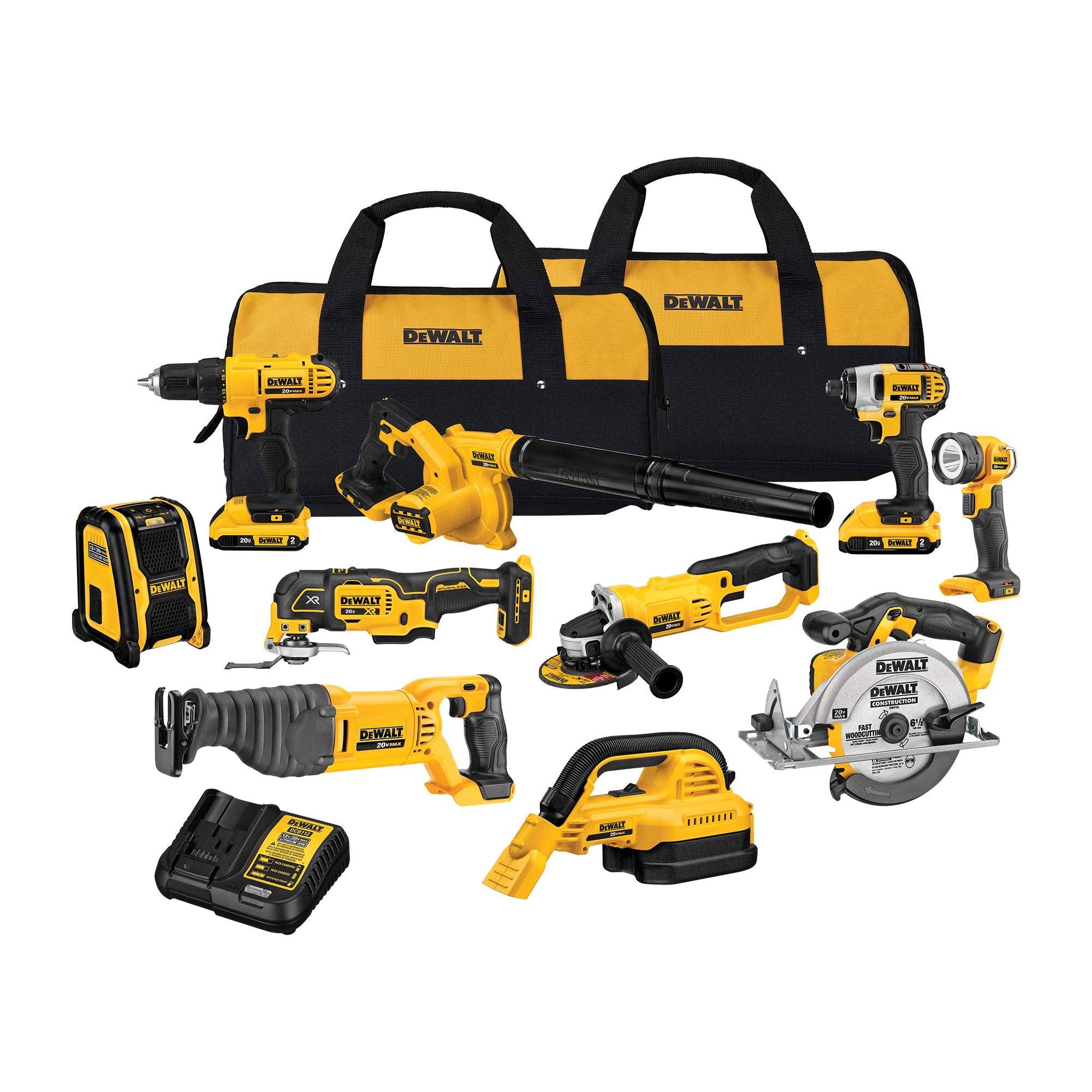 7029c3ad322cd4dfcee24123bc33dd5940273cae7cb16c3ca5526a546da4200d.jpg Dewalt DCK1020D2 20V MAX* 10-Tool Combo Kit-Instock - Image 1