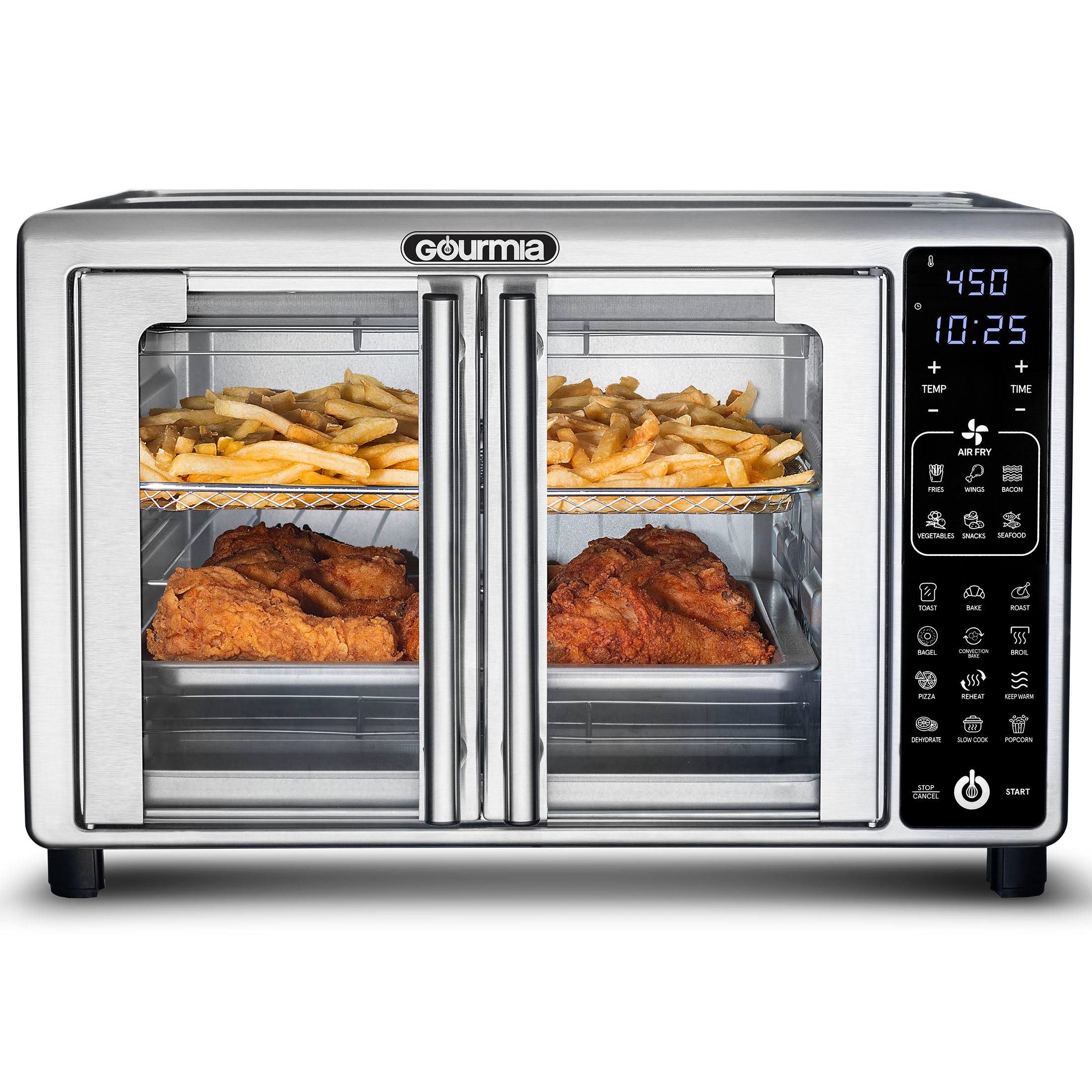 70388a33113d252d4141d5db733642e1e5476c7bac8a69af38ee523df3a9f186.jpg Gourmia Digital Air Fryer Toaster Oven with Single-Pull French Doors, 6 Slice, Stainless Steel - Image 1