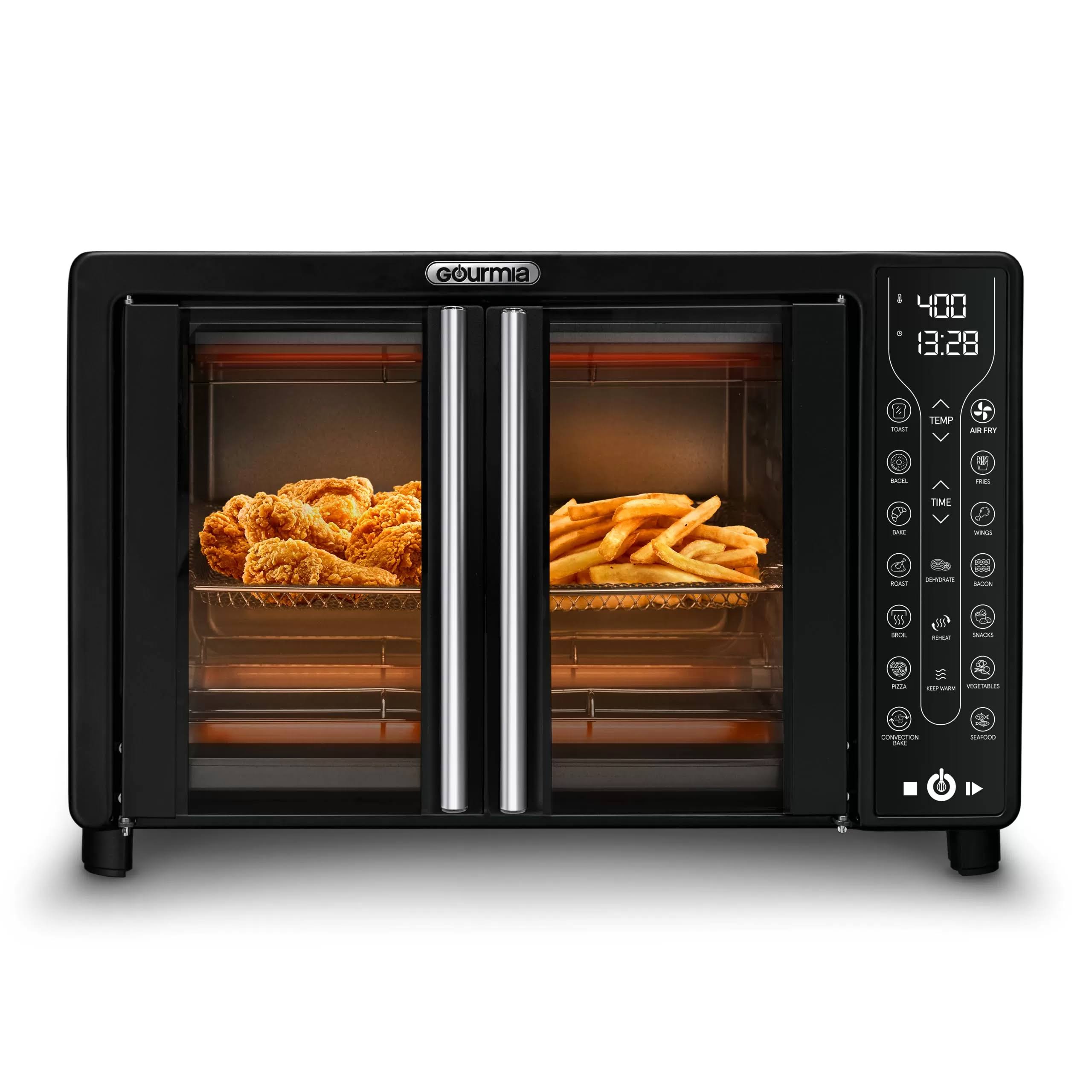 70513551162833f42655fb1b40e2506bd3ff6aa508e7e70f619772804fc32c1c.jpg Gourmia Digital French Door Air Fryer Toaster Oven - Image 1