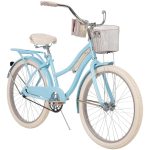 Huffy 24 in. Girls nel Lusso Women's Classic Beach Cruiser Bike. Light Blue - MadeInUSA
